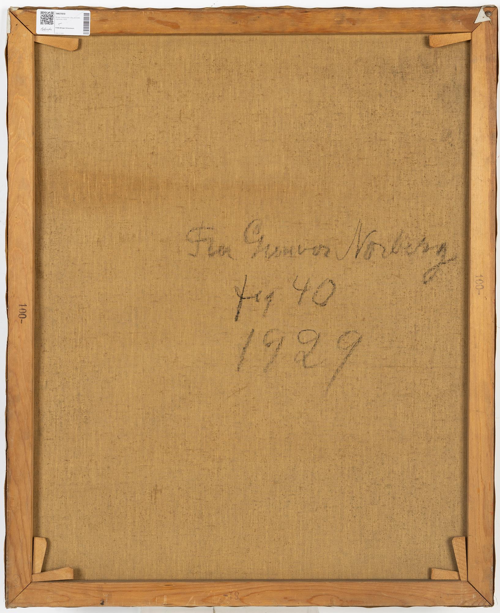 Birger Simonsson, oil on canvas, signed.