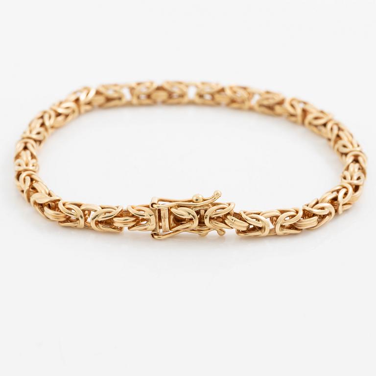 Bracelet, 18K gold, emperor link.