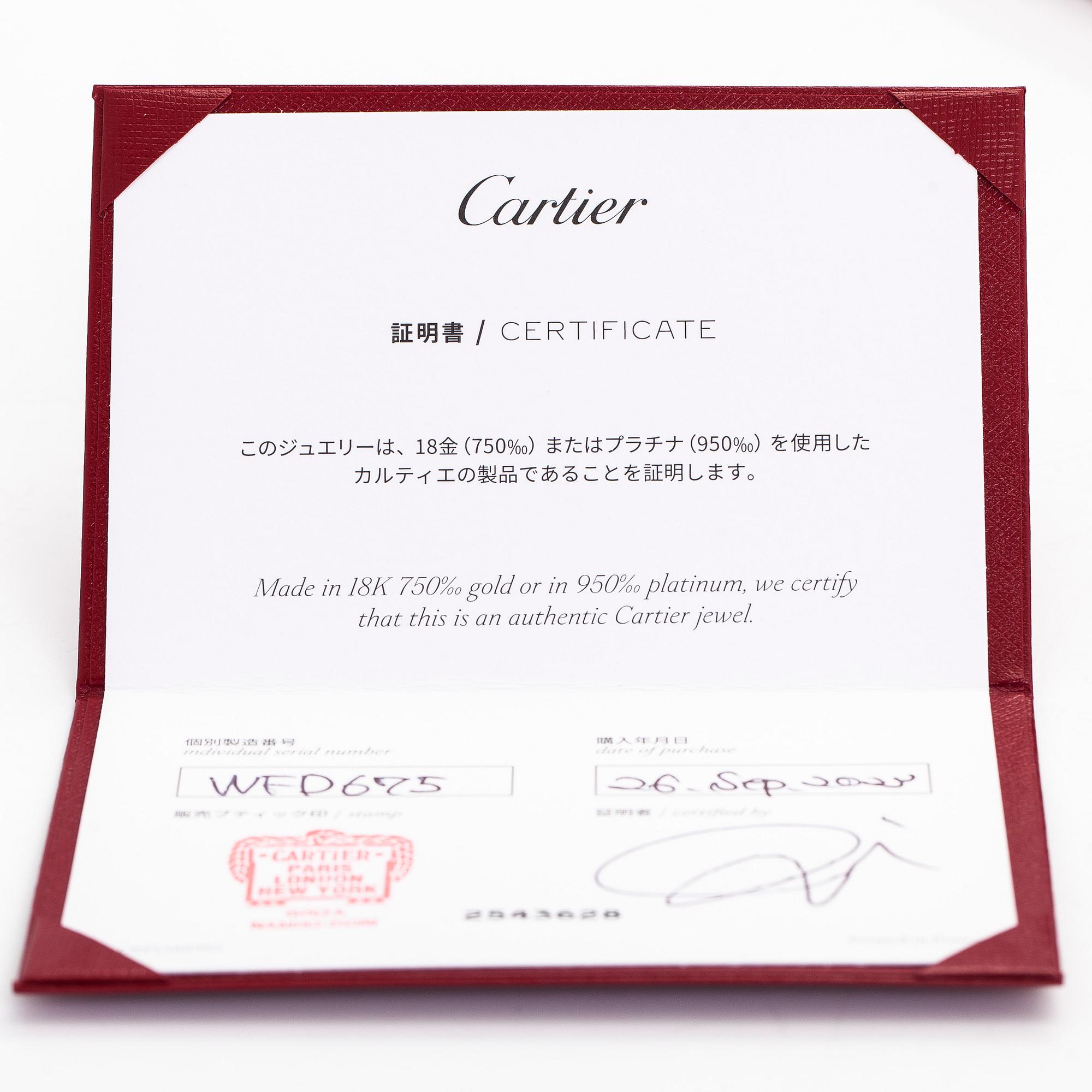 Cartier, armband, "d'Amour", 18K guld med en briljantslipad diamant.