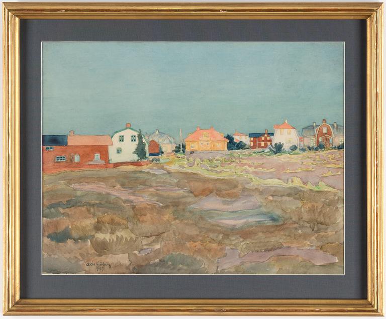 AXEL SJÖBERG, watercolour, signed and dated 1929.
