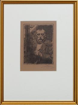 Anders Zorn, etsning, 1911, signerad.