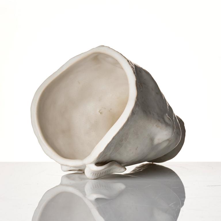 Stig Lindberg, a white glazed stoneware vase of a head, Gustavsberg Studio, probably 1940s.