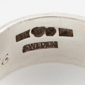 Wiwen Nilsson, ring, silver and rock crystal, Lund 1956.