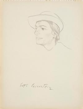 894. Lotte Laserstein, Woman with a hat.