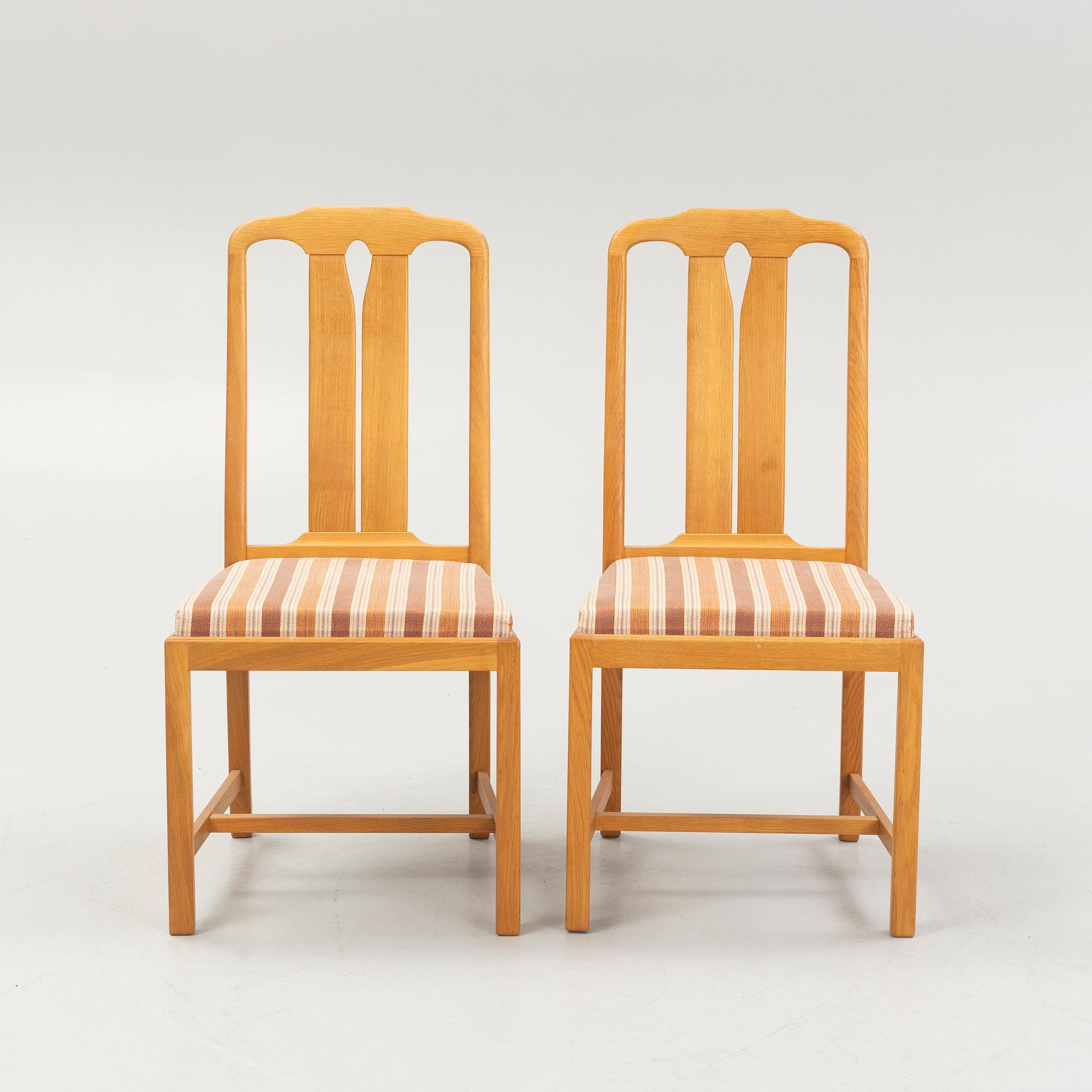 Carl Malmsten, stolar, 8 st, "Ambassadör", Åfors Möbelfabrik.