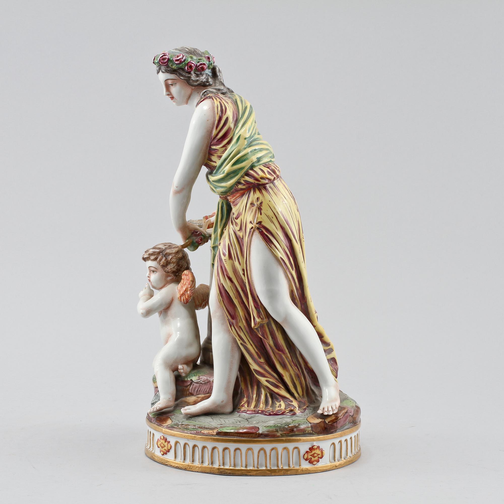 FIGURIN, porslin, Neapelliknande märke, 1900-talets första hälft.