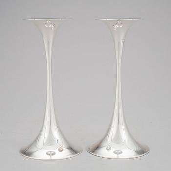 Tapio Wirkkala, A pair of silver candlesticks, Kultakeskus Tavastehus, Finland 1989.