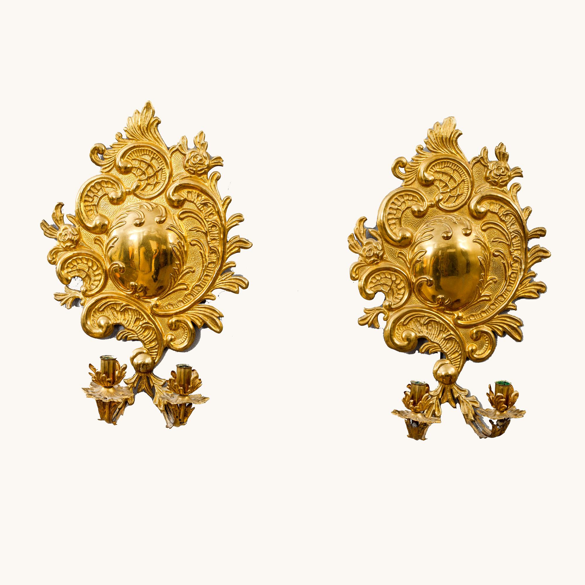 Wall sconces Rococo style first half of the 20th century.