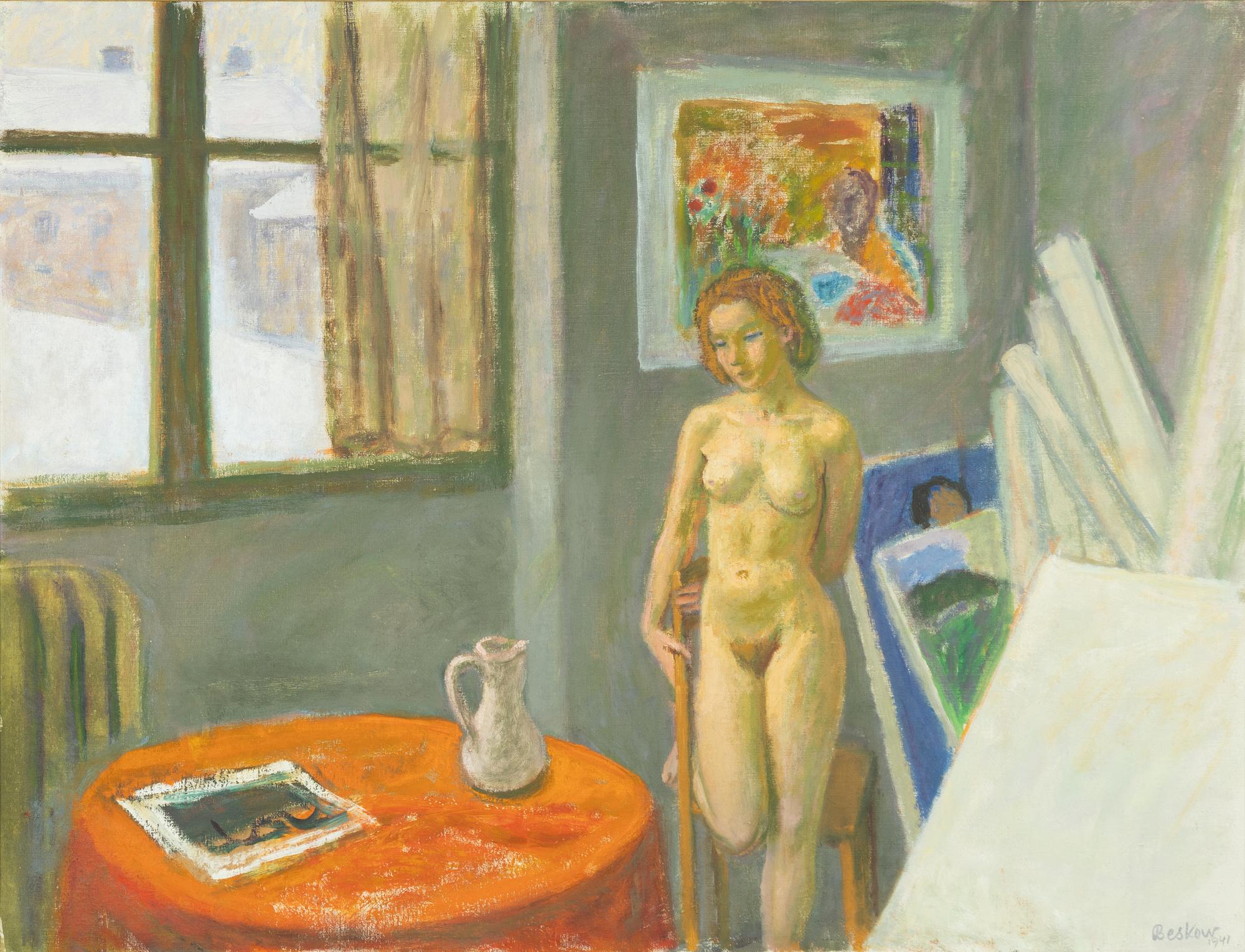 Bo Beskow, Interior with model.
