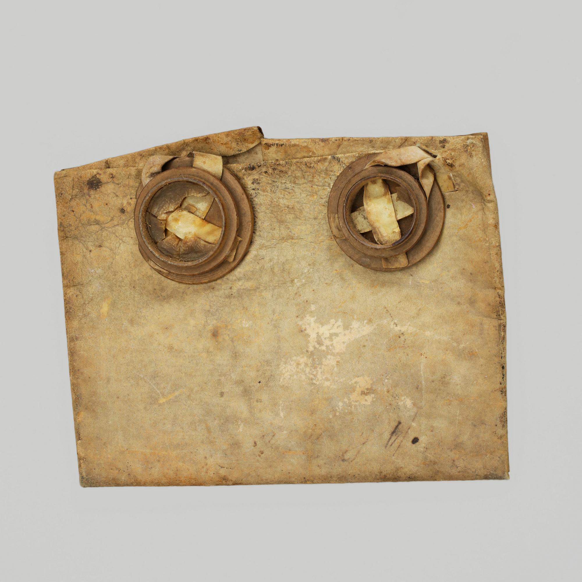DOKUMENT, pergament, daterat 1782.