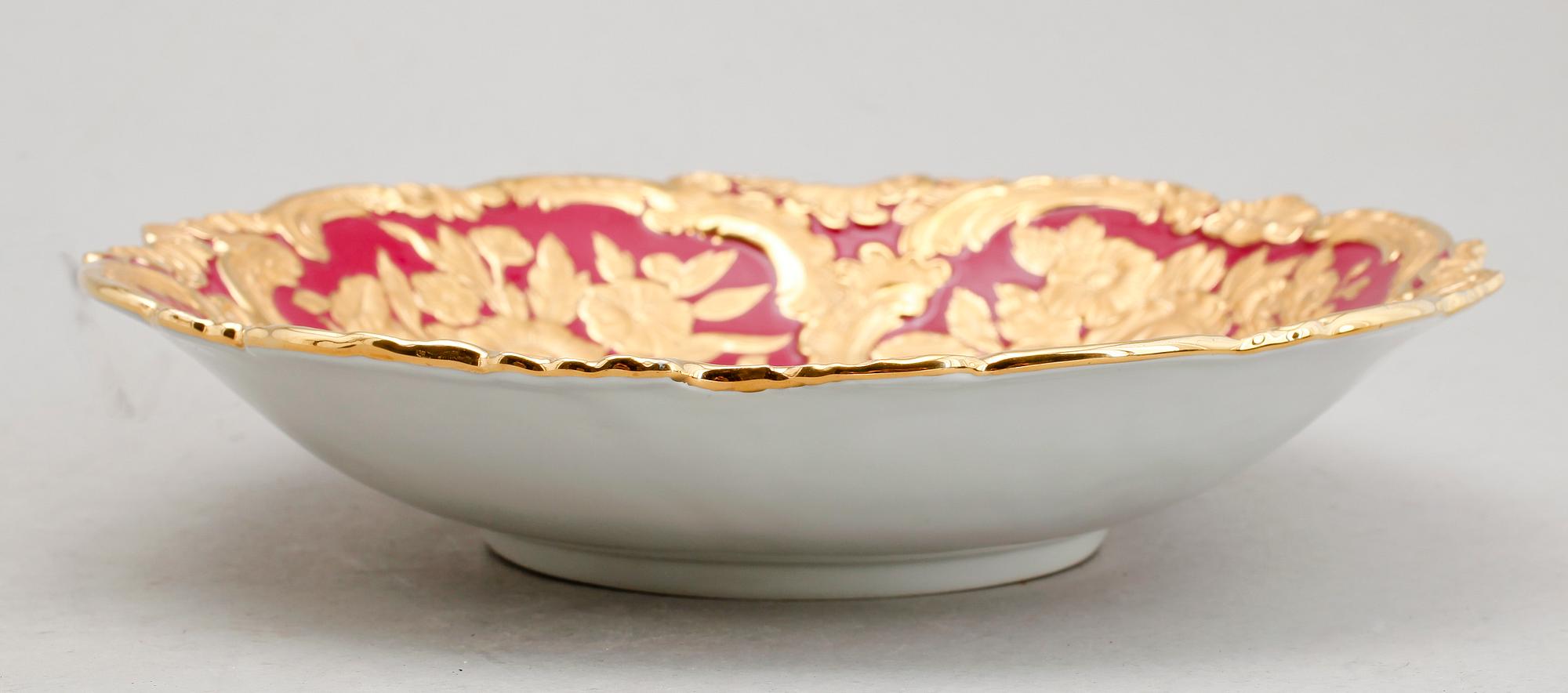 SKÅLFAT, porslin, Meissen, 1900-talets mitt.
