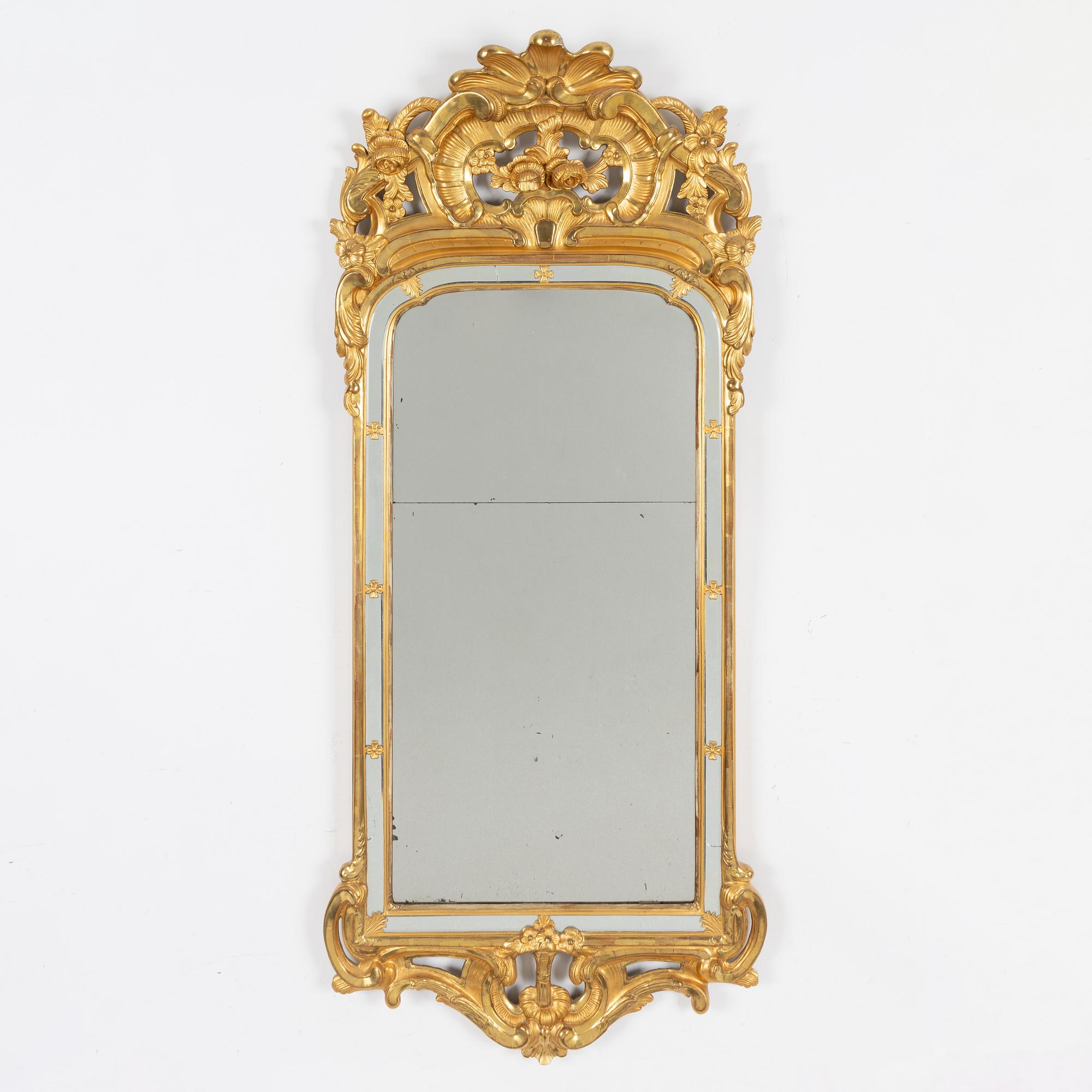 A Rococo mirror, second half of the 18th century.