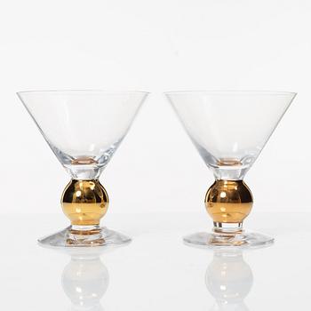 Gunnar Cyrén, Nobel, 5 martini glasses, Orrefors,