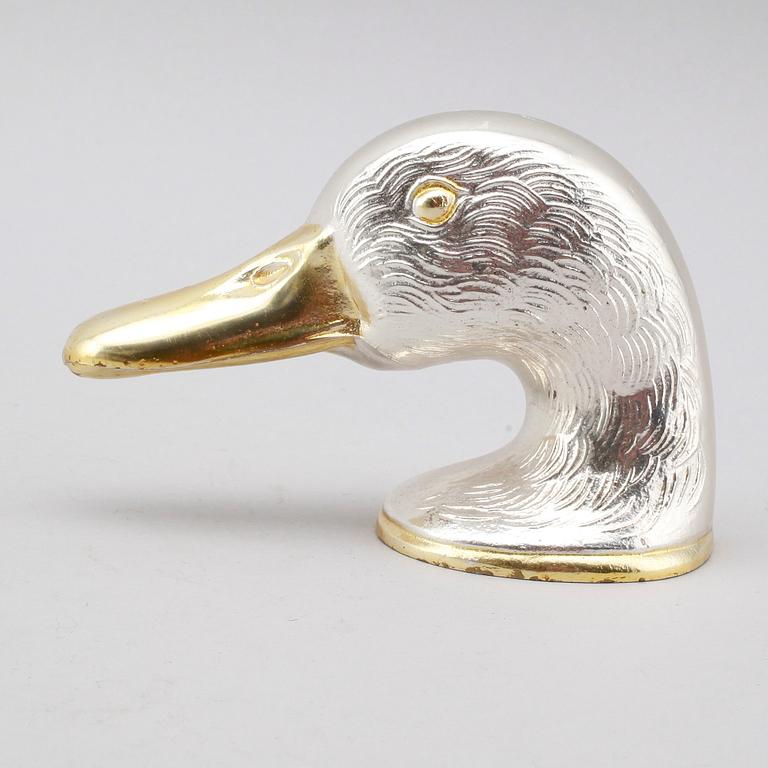 FLASKÖPPNARE, metall, "Ducky", Paris, 1900-talets andra hälft.