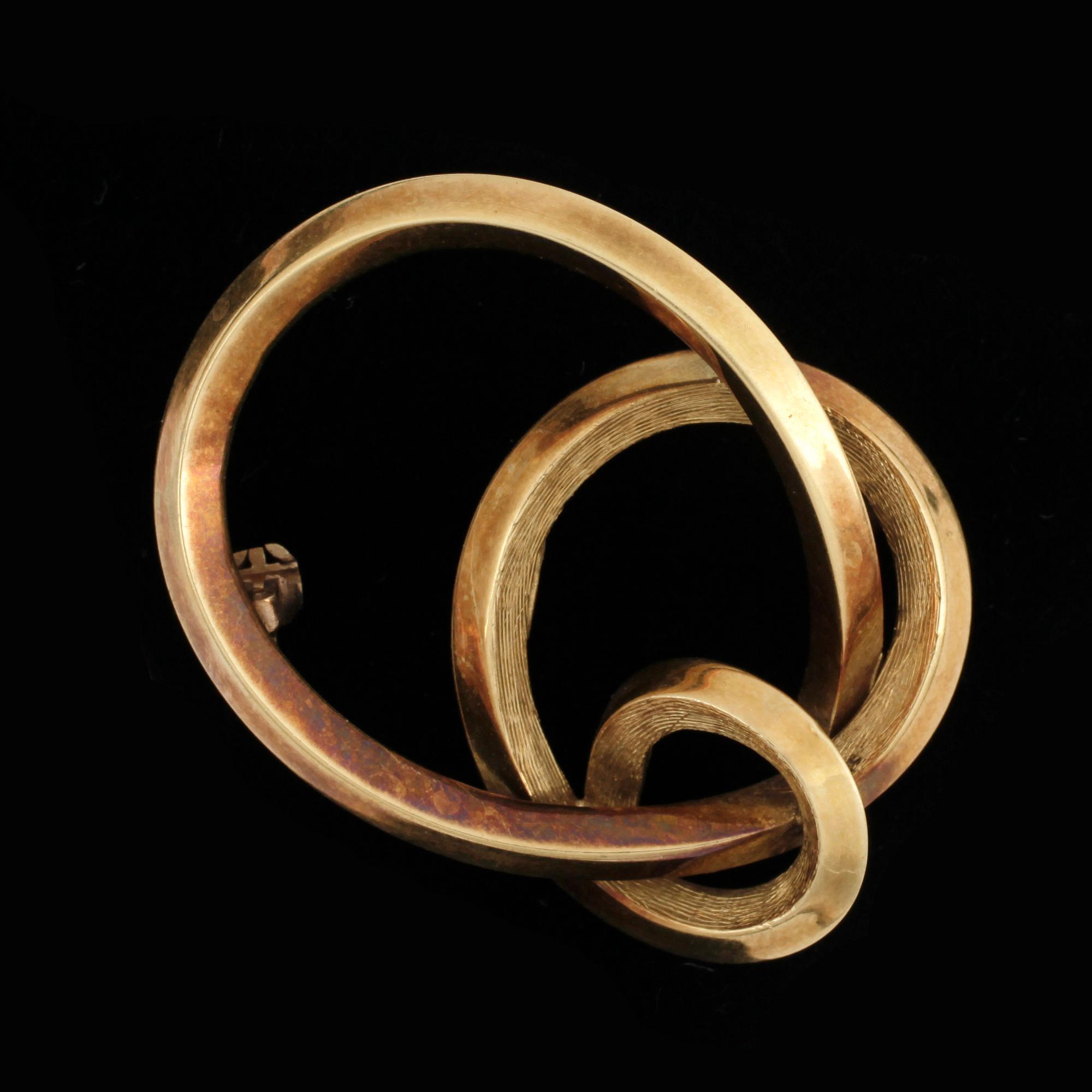 BROSCH, guld 14K, tidigt 1900-tal. Vikt ca 7,5 gram.