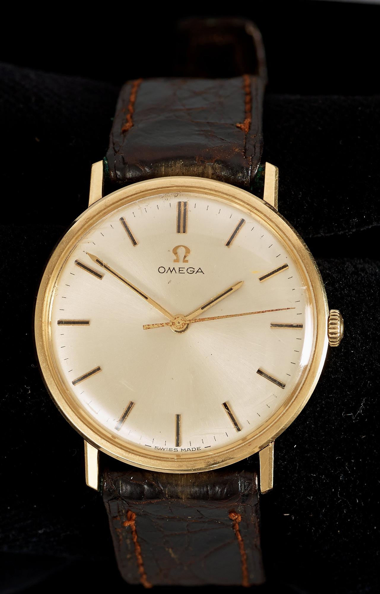 ARMBANDSUR, herr, Omega, 14K guld.