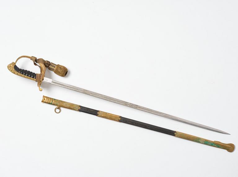 Sabel svensk, m/1915 för sjöofficer, med balja.