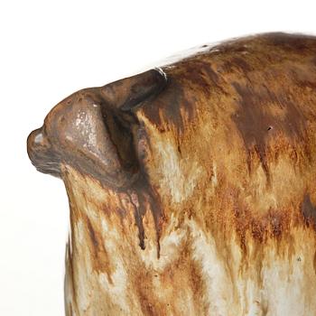 Åke Holm, skulptur, stengods, bagge, Höganäs 1950-tal.