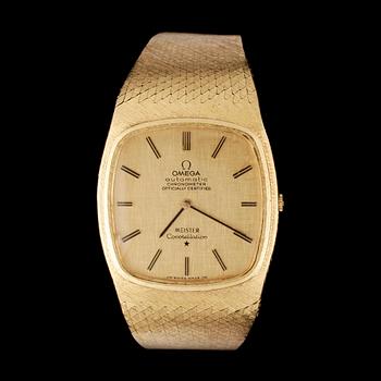 ARMBANDSUR, herr, Omega, Constellation, Meister, automatisk, 18k guld, cal 712, 1960-tal. Vikt ca93g.