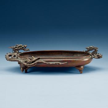 1886. A Japanese bronze censer, Meiji (1868-1912).