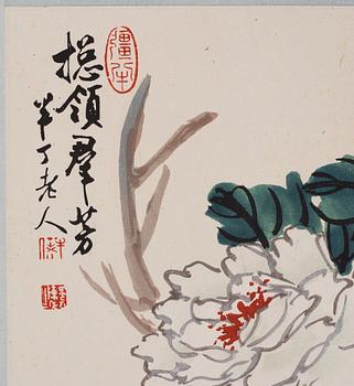 Two album-leaf, ink and colour on paper, after Chen Banding, 20th century.