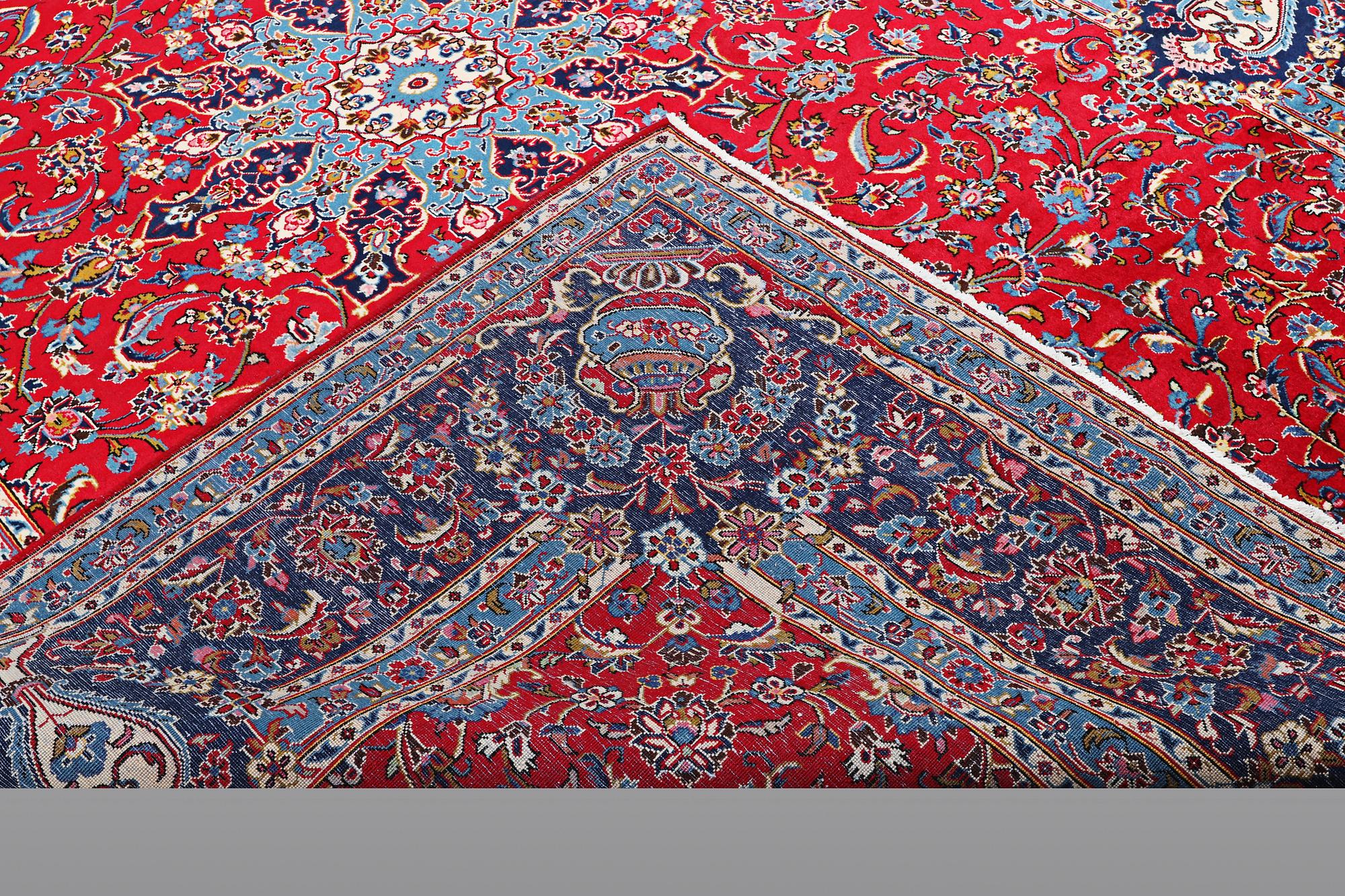 A carpet, Kashan 353 x 244 cm.