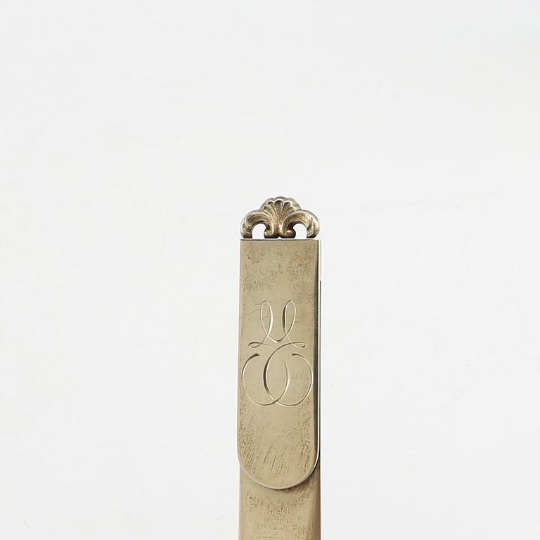 Wiwen Nilsson, brevkniv förgyllt sterling silver, Lund 1947.