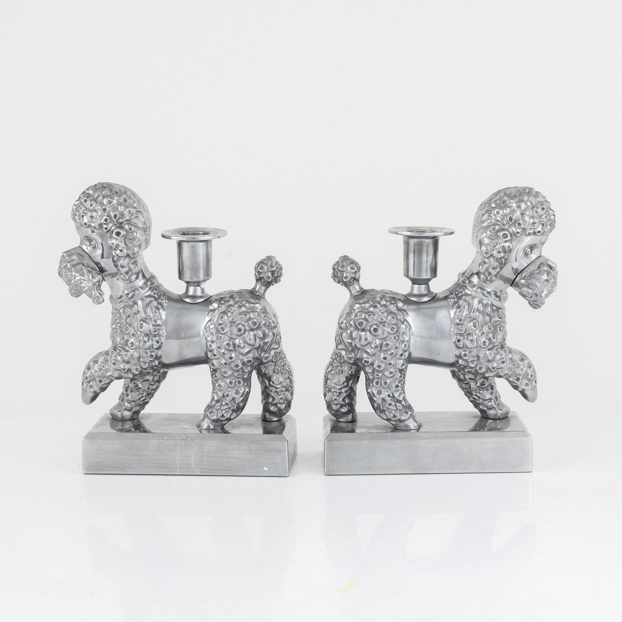 Per B. Sundberg, a pair of candlesticks, "Föremål", poodles, limited edition, Ikea 2018.