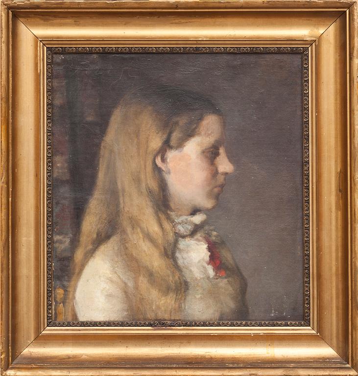 OKÄND KONSTNÄR, olja på duk, osignerad, 1800/1900-tal.