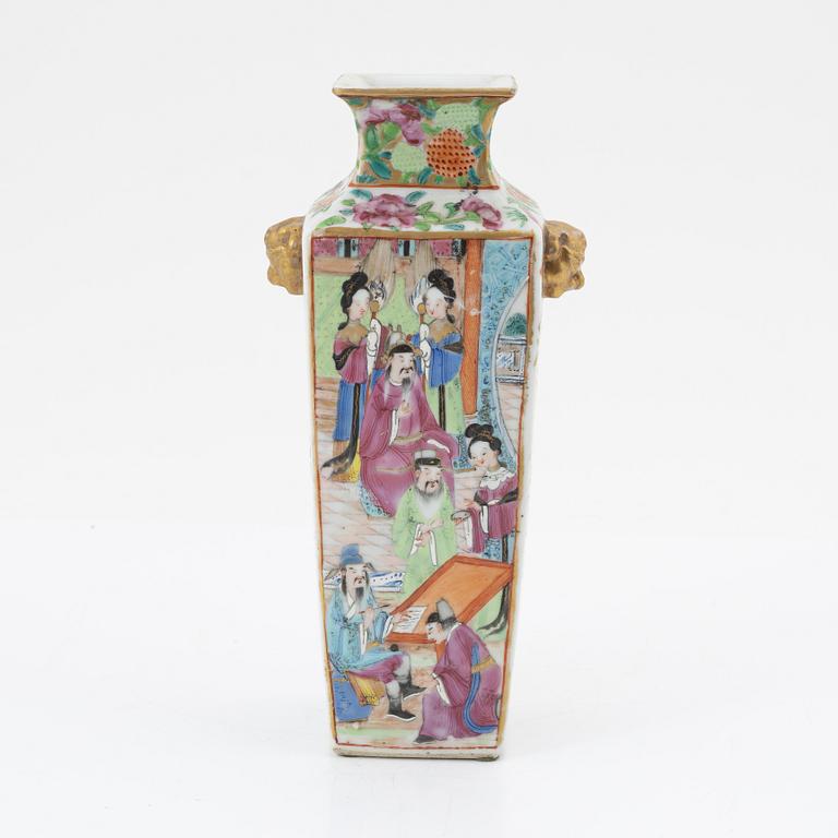 A Canton famille rose Vase, 19th Century.