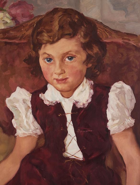 Lotte Laserstein, Seated girl.