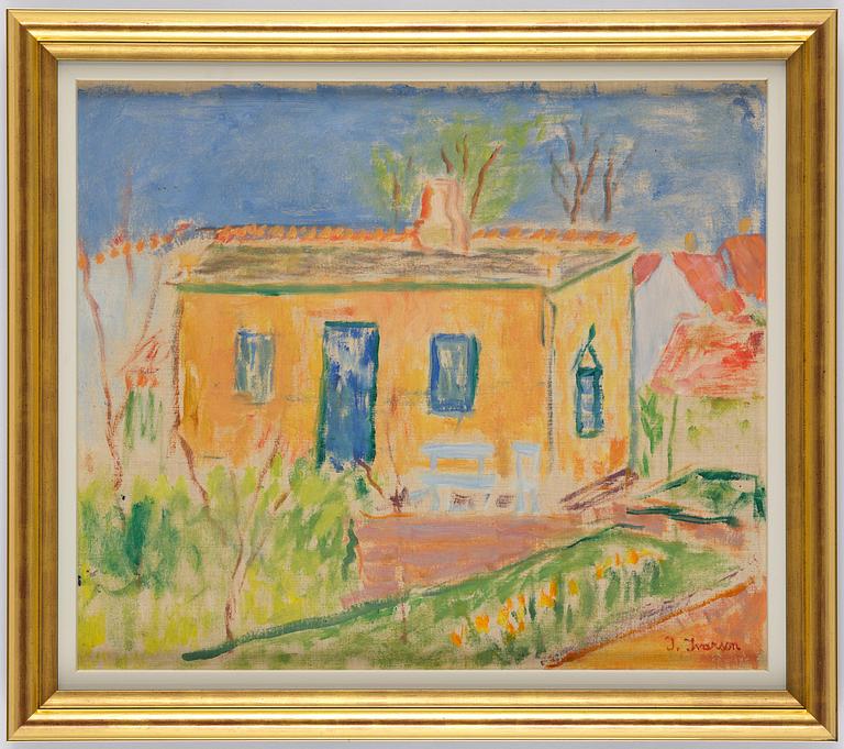 Ivan Ivarson, Yellow house in summer landscape.