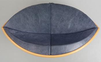 Sigurdur Gustafsson, SIGURDUR GUSTAFSSON, a "Keflavik", beech, steel and leather sofa, Källemo, Sweden post 2000.