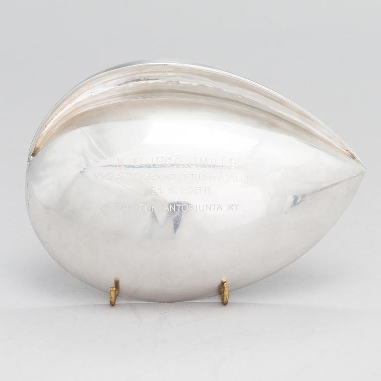 Tapio Wirkkala, skål, silver (916), Kultakeskus, Tavastehus 1958.