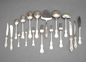 BESTICKSERVIS, ca 154 delar, nysilver, GAB, 1900-tal. Modell Olga.