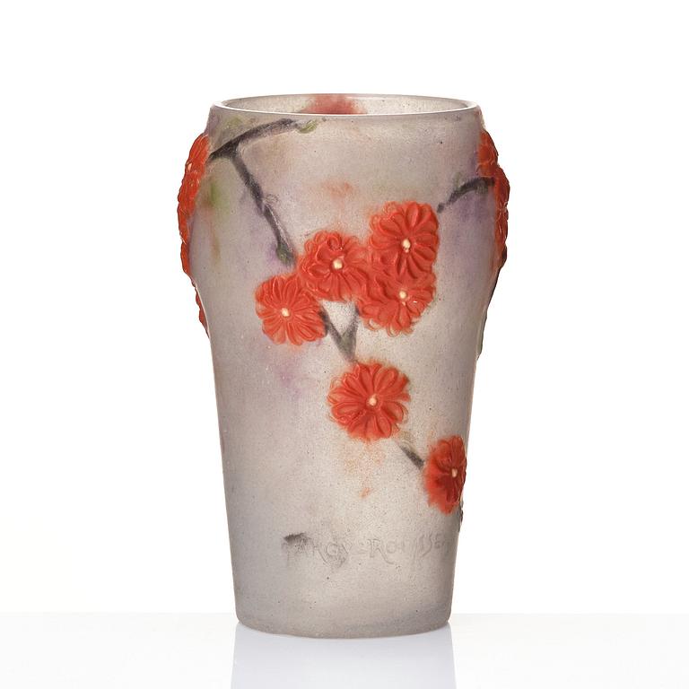 Gabriel Argy-Rousseau, a 'Prunus' pâte de verre vase, France 1920s.