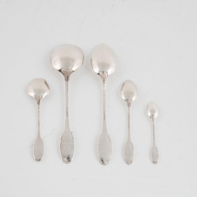 A Swedish Silver Cutlery, mark of W.A. Bolin,  Stockholm (197 pieces).