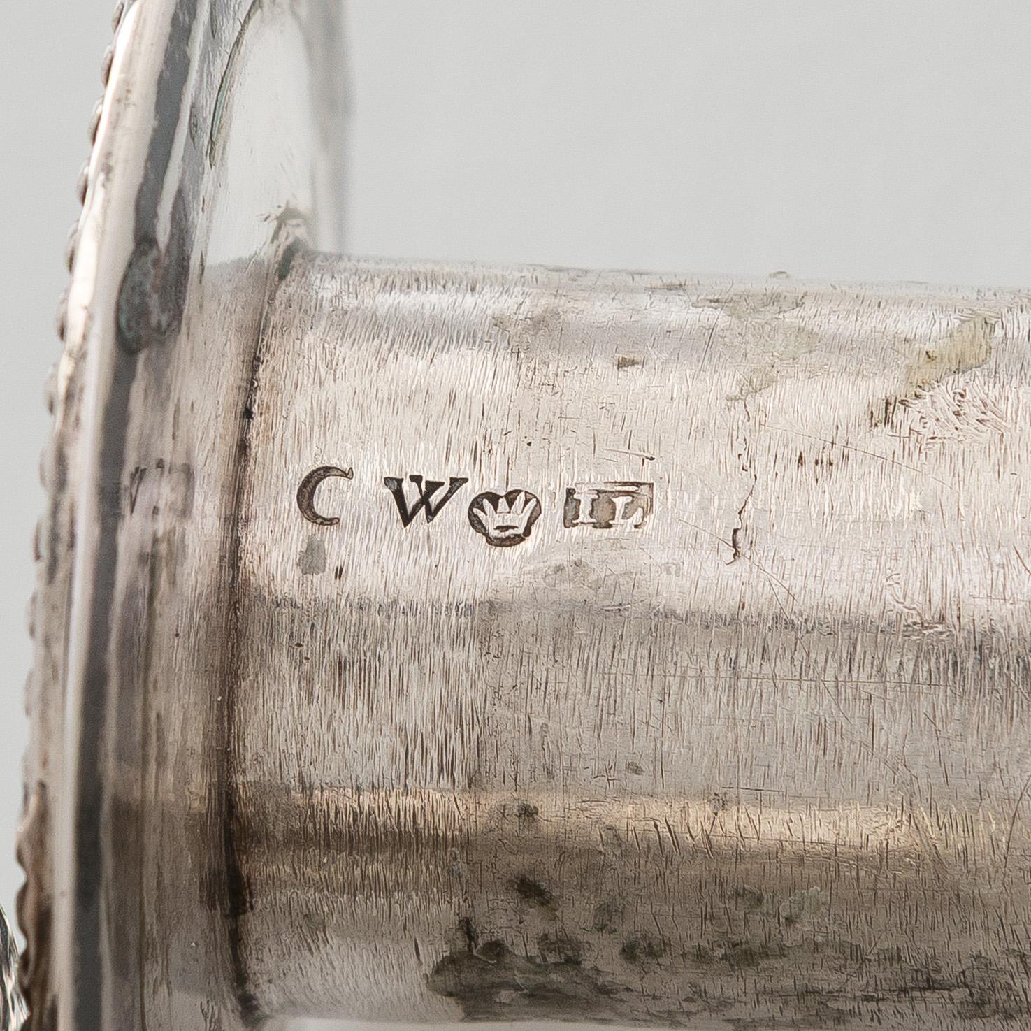 A pair of Empire silver candlesticks, maker's mark of Jacob Herman Lundström, Kuopio 1830.