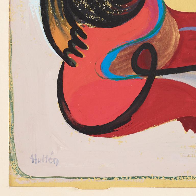 CO Hultén, gouache, signed and executed 1937.