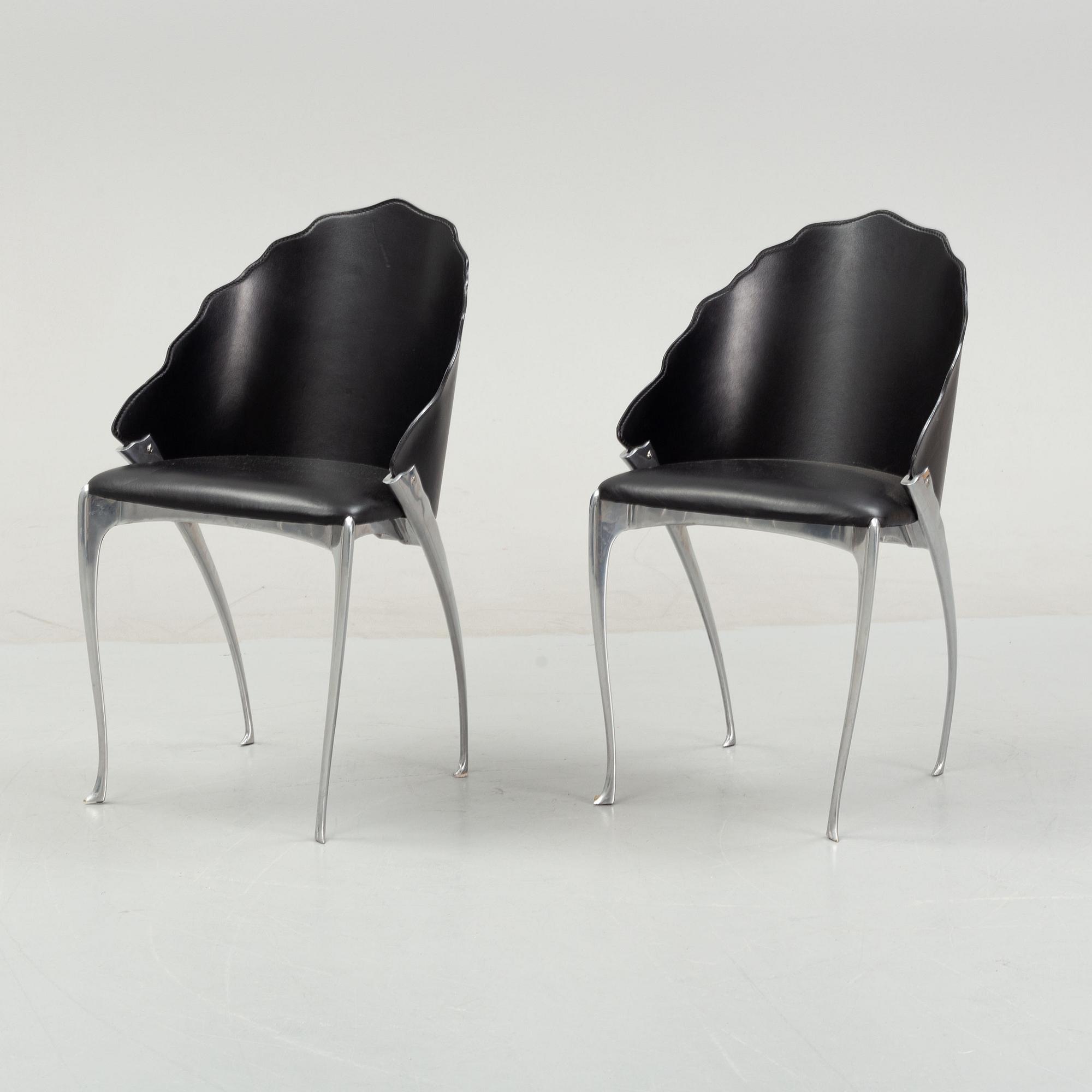 Bernard Dequet, a pair of chairs, second half of the 20th century.