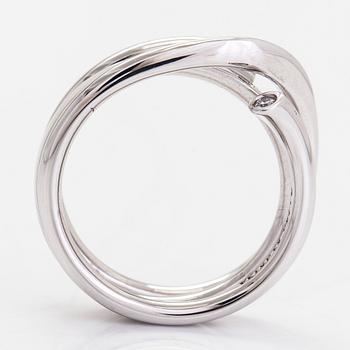 Georg Jensen, ring, "Magic", 2 dlr, 18K vitguld och briljantslipade diamanter ca 0.22 ct totalt.