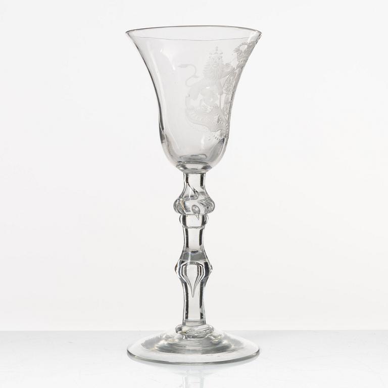 Pokalglas, engelska riksvapnet, England, 1800-tal.