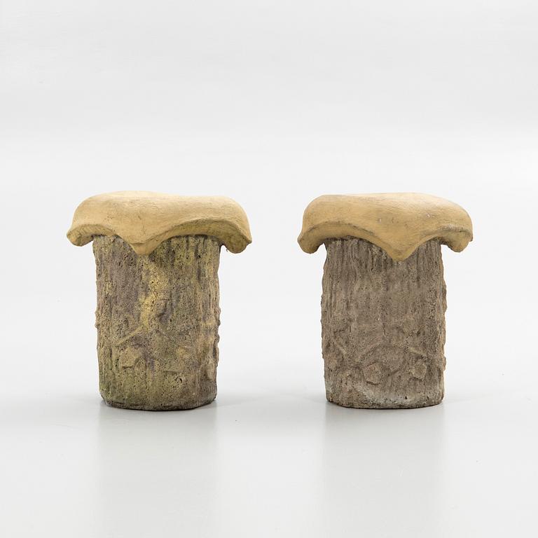 Stools, a pair, late 20th century.