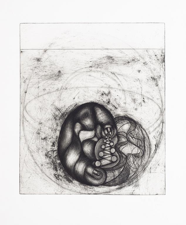 John Newman, etching, signed and numbered 6/35, dated 1990.