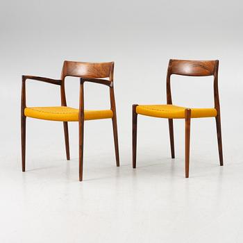 Matgrupp, 7 delar, Danmark, 1960-tal. Bland annat Niels Otto Møller för JL Møller.