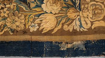 A tapestry, "Verdure", tapestry weave, ca 312-318 x 302-307 cm, Aubusson around 1700-first half of the 18th century.