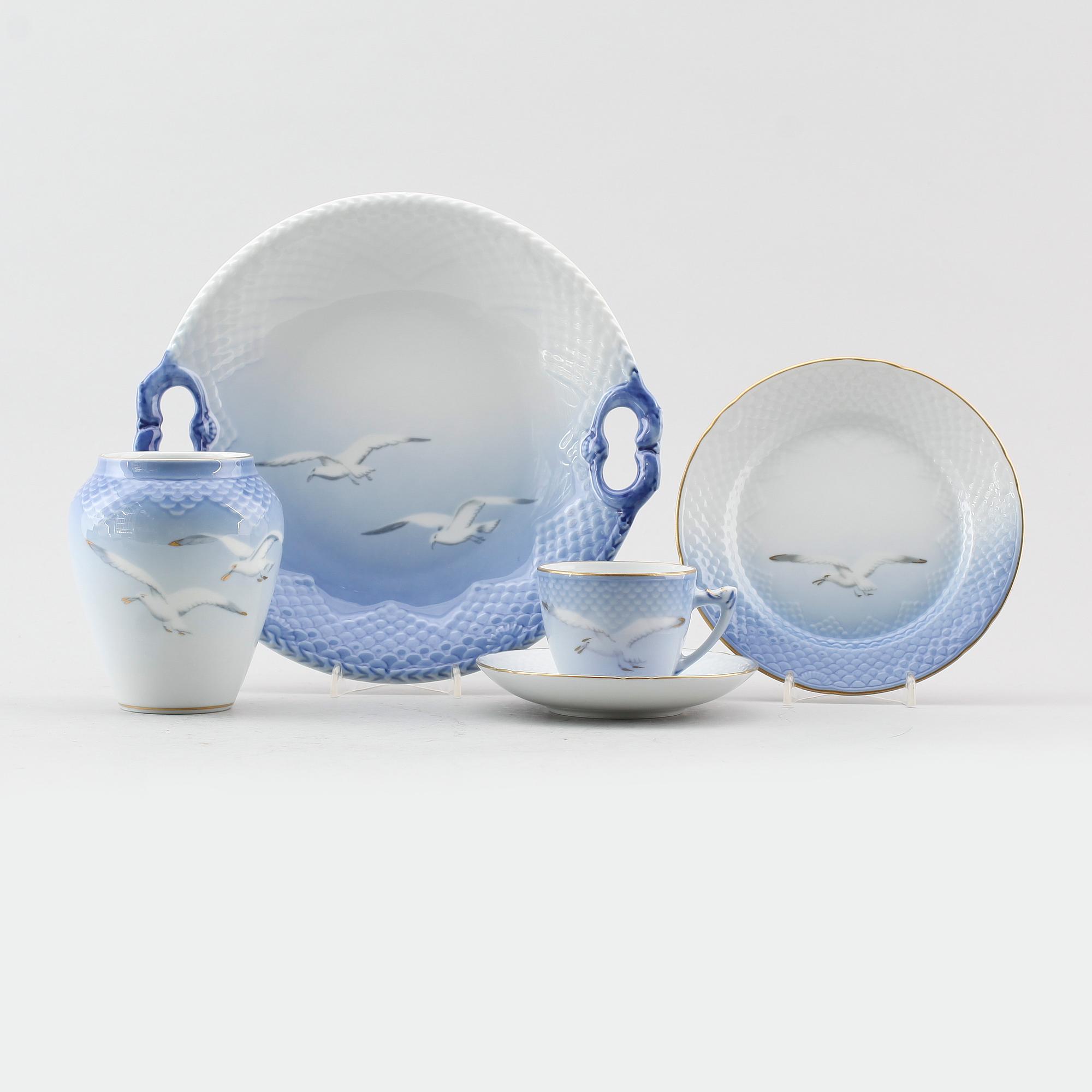 KAFFESERVIS, 24 del, porslin, Måsen, Bing & Gröndahl.