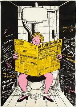 Marie-Louise Ekman, färgserigrafisk affisch, 1969.