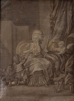 Unknown artist, 18th century, Nursery interior.