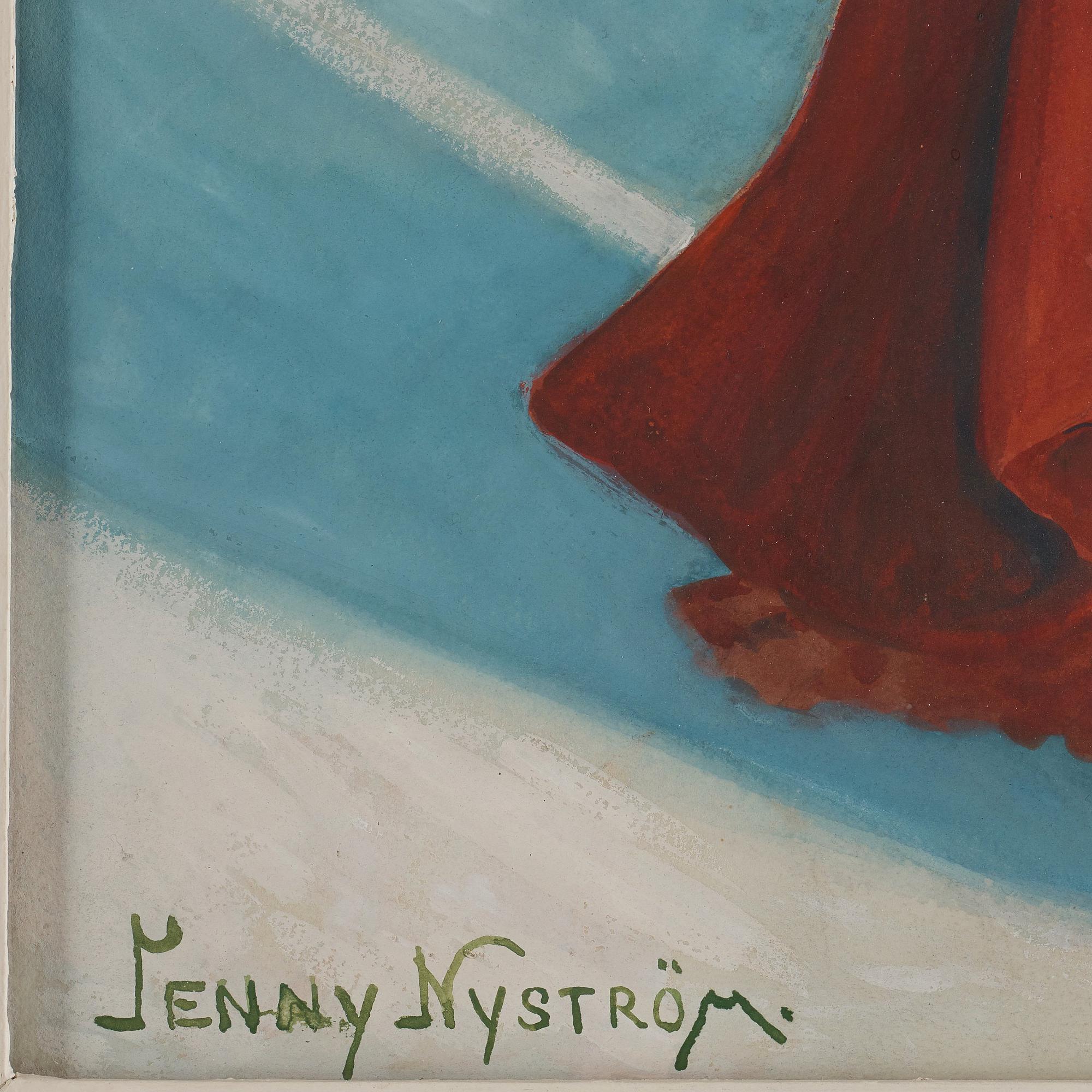 Jenny Nyström, Elegant lady Christmas shopping.